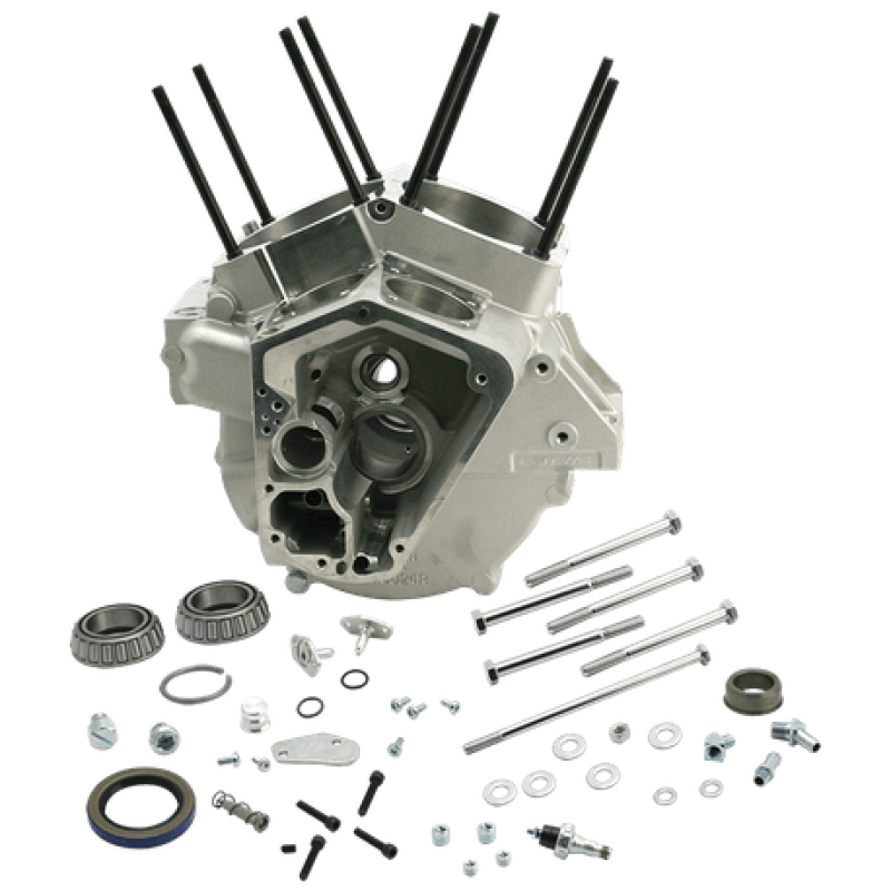 S&S Cycle — S&S Cycle 92-99 BT 4-1/8in Bore Small Diameter Flywheels Special Application Crankcase - Natural