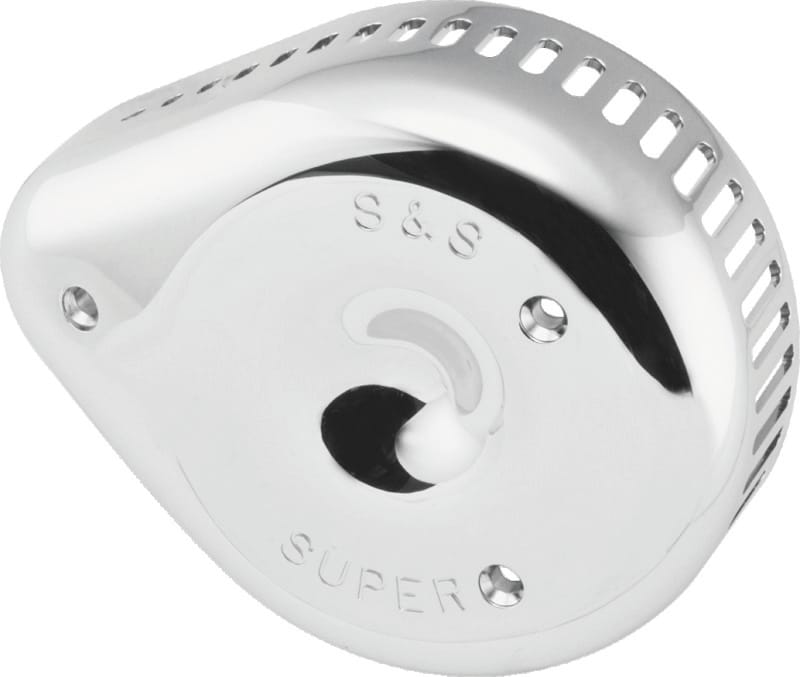 S&S Cycle — S&S Cycle Slasher Slotted Air Cleaner Cover For Super E/G Carbs - Chrome