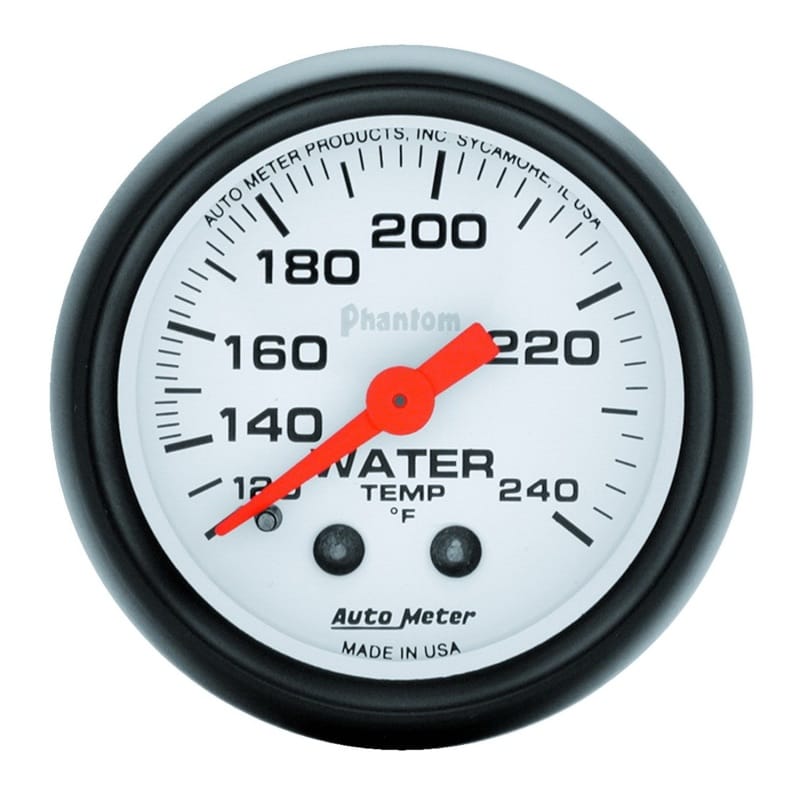 AutoMeter — Autometer Phantom 52mm 120-240 Deg F Mechanical Water Temp Gauge
2" WATER TEMP, 120-2