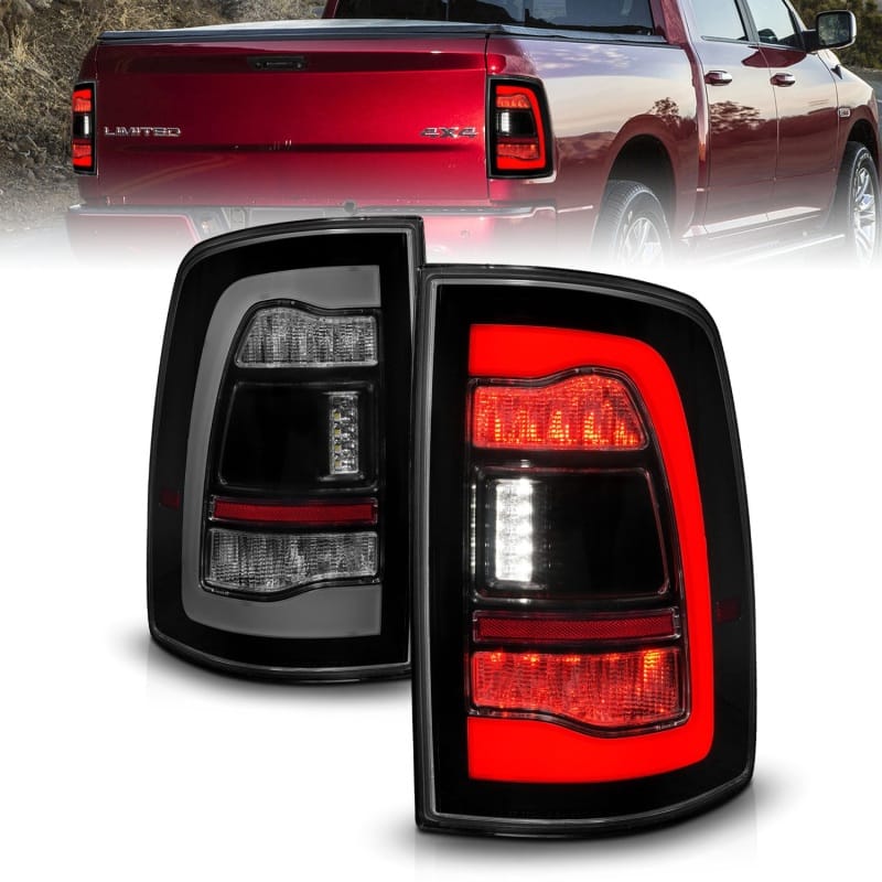 ANZO — ANZO 09-18 Dodge Ram 1500 Sequential LED Taillights Smoke Black
Tail Light Set
TailLightSet