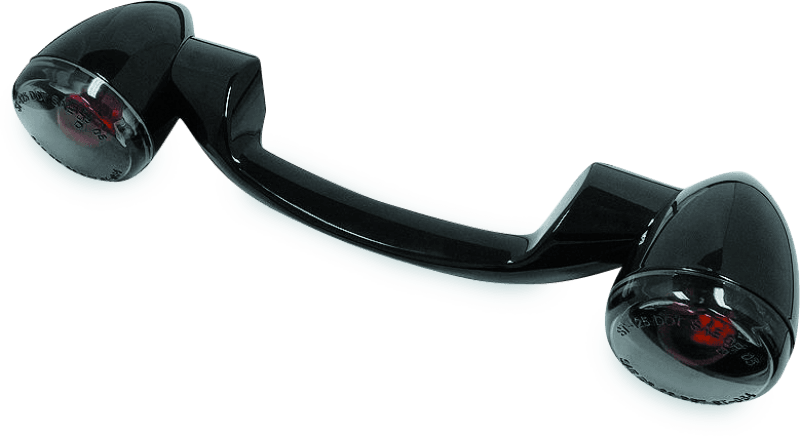 Bikers Choice — Bikers Choice 91-08 Touring 86-17 FLST Narrow Black Rear Turn Signal Bar Kit W/Smoke Lens