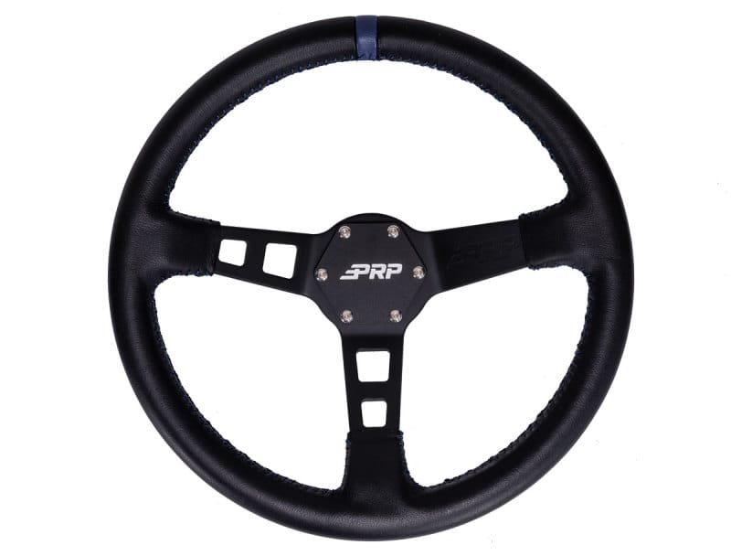 PRP Seats — PRP Deep Dish Leather Steering Wheel- Blue