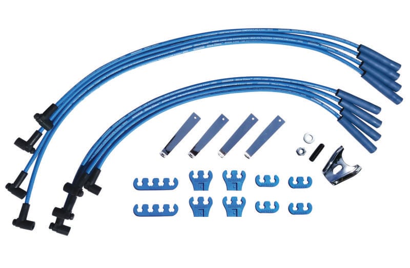 Moroso — Moroso Chevrolet Big Block Ignition Wire Dress-Up Kit - HEI - Blue Max - Spiral Core