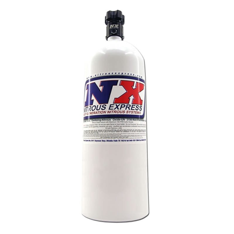 Nitrous Express — Nitrous Express 15lb Bottle w/Lightning 500 Valve (6.89 Dia x 26.69 Tall) w/ -6 AN Nipple
Nitrous Oxide Bottle
N2OBottle