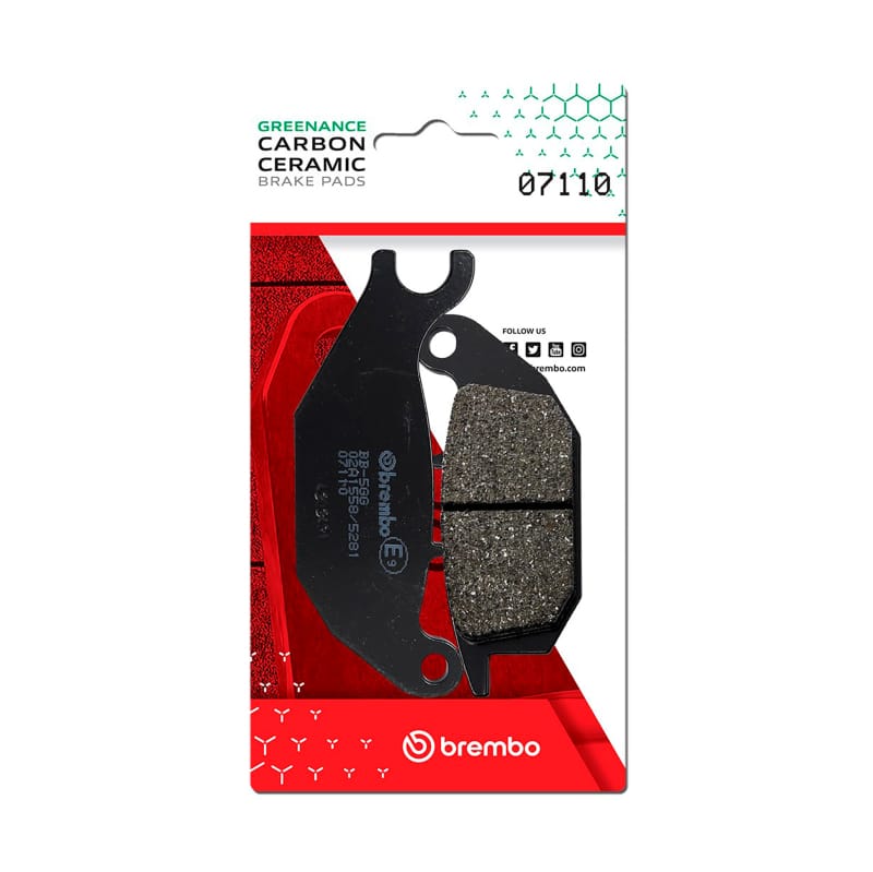 Brembo OE Powersports — Brembo OE Malaguti Spectre/Yamaha Tricity Carbon Ceramic Brake Pad - Rear