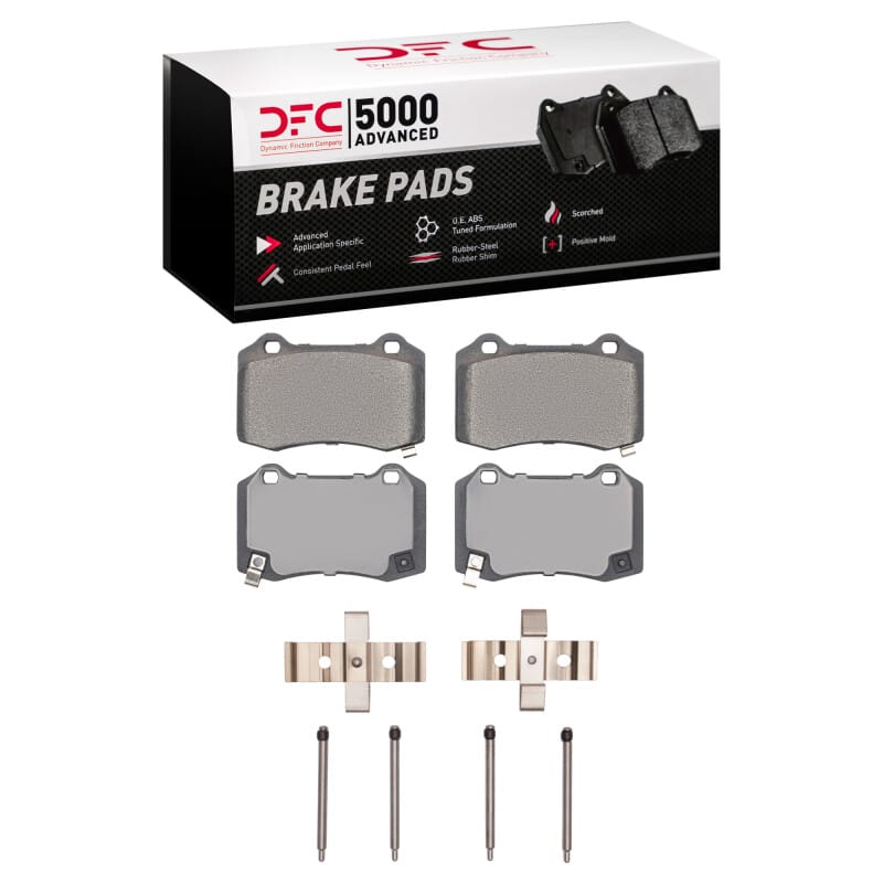 DFC — DFC 08-20 Dodge Challenger SRT-8 Rear 5000 Advanced Low Metallic Brake Pads and Hardware Kit
DFC Brake Pad Set