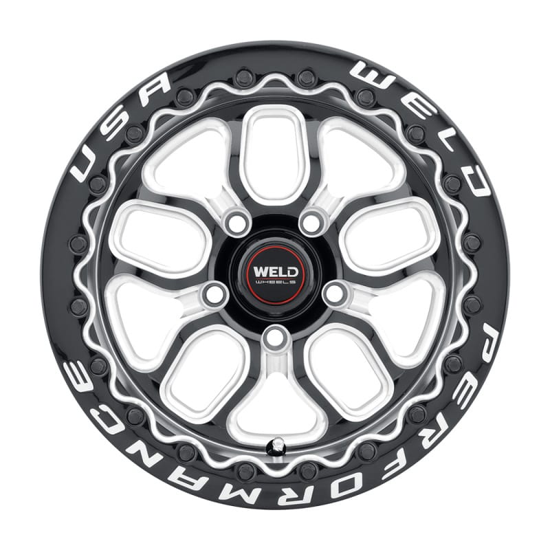 Weld — Weld S907 15X10 Laguna Beadlock 5X115 ET22 BS6.4 Gloss Black MIL Dia 78.1