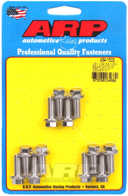 ARP — ARP Chevy LS1 LS2 SS Rear Hex Motor Cover Bolt Kit