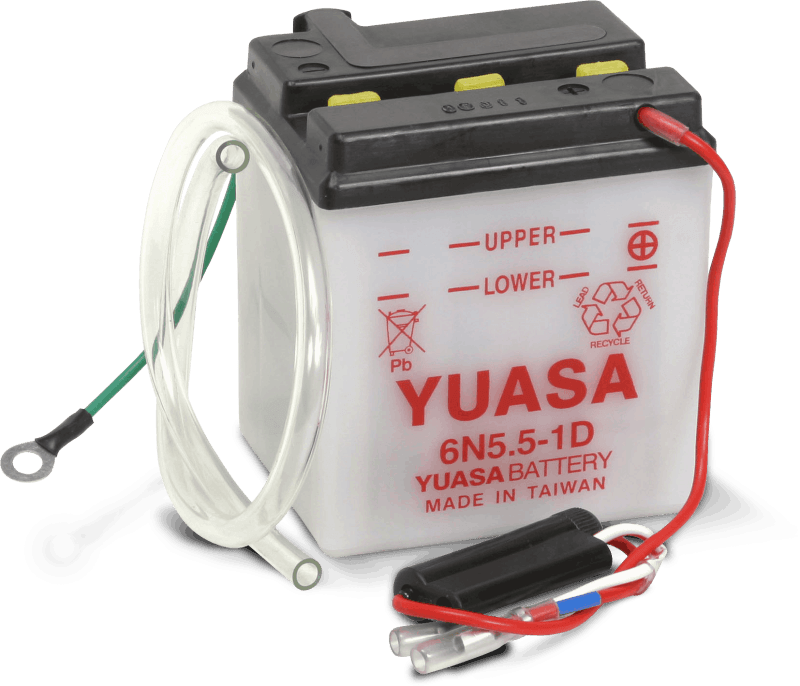 Yuasa Battery — Yuasa 6N5.5-1D Conventional 6-Volt Battery