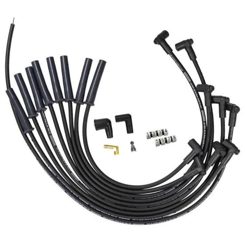 Moroso — Moroso Ford 289/302/351W HEI-Style Cap Ultra 40 8.5mm Multi-Angle Boot Spark Plug Wire Set - Black