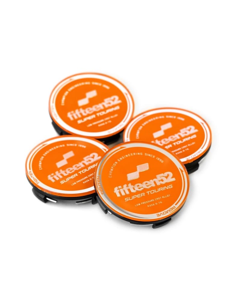 fifteen52 — Fifteen52 Super Touring (Chicane/Podium) Center Cap Set of Four - Orange/Chrome