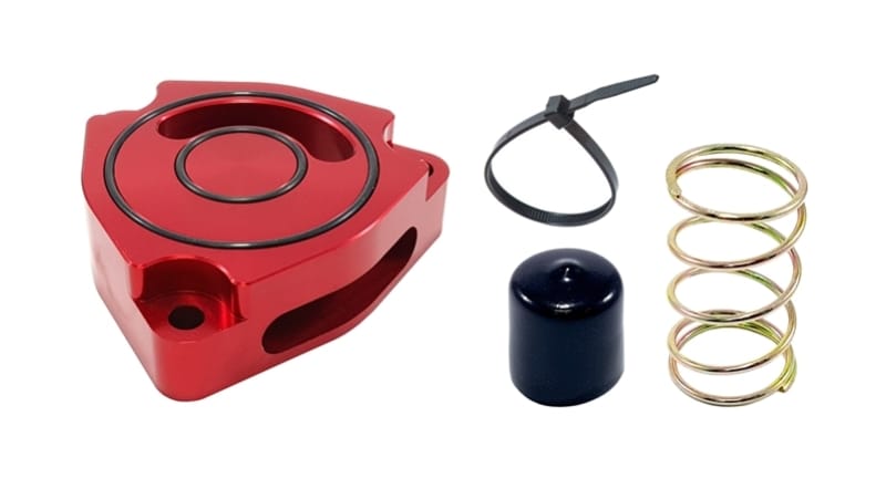 Torque Solution — Torque Solution Blow Off BOV Sound Plate (Red) 14+ Kia Forte Koup Turbo