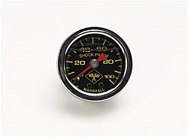 Russell — Russell Performance 100 psi fuel pressure gauge black face chrome case (Liquid-filled)