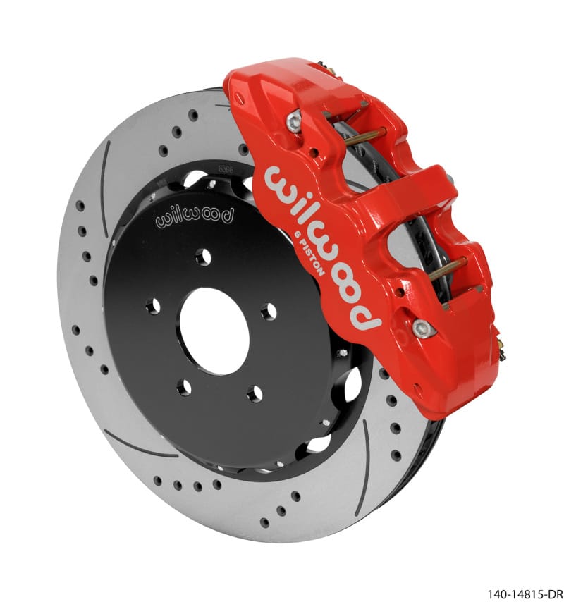 Wilwood — Wilwood AERO6 Front Hat Kit 14.00 Drilled Red 03-09 Nissan 350Z w/Lines
BRAKE KIT