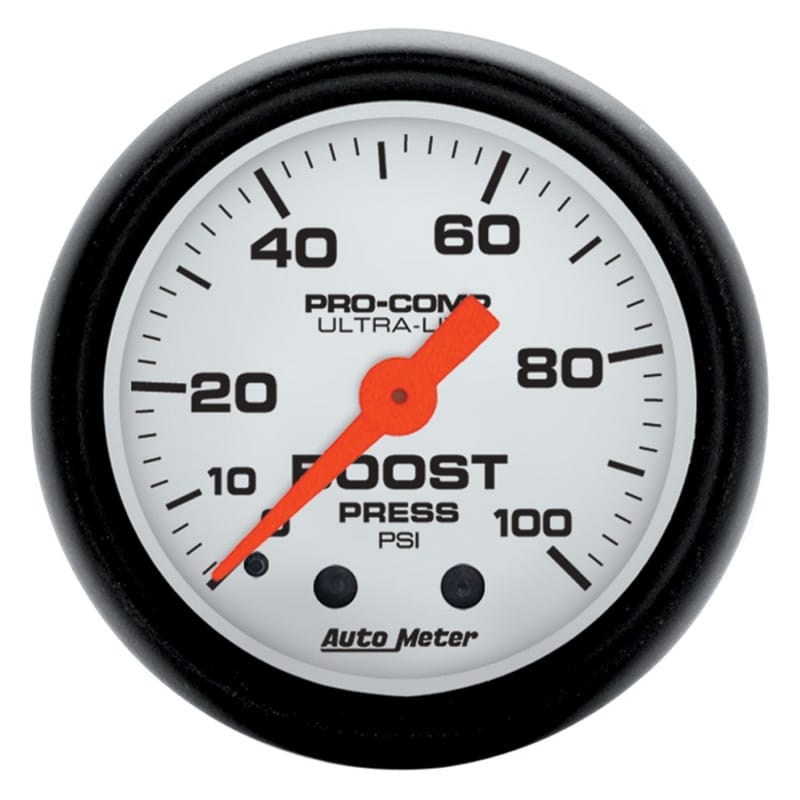 AutoMeter — Autometer Phantom 2 1/16in 100psi Mechanical Boost Gauge
2-1/16" BOOST, 0-100