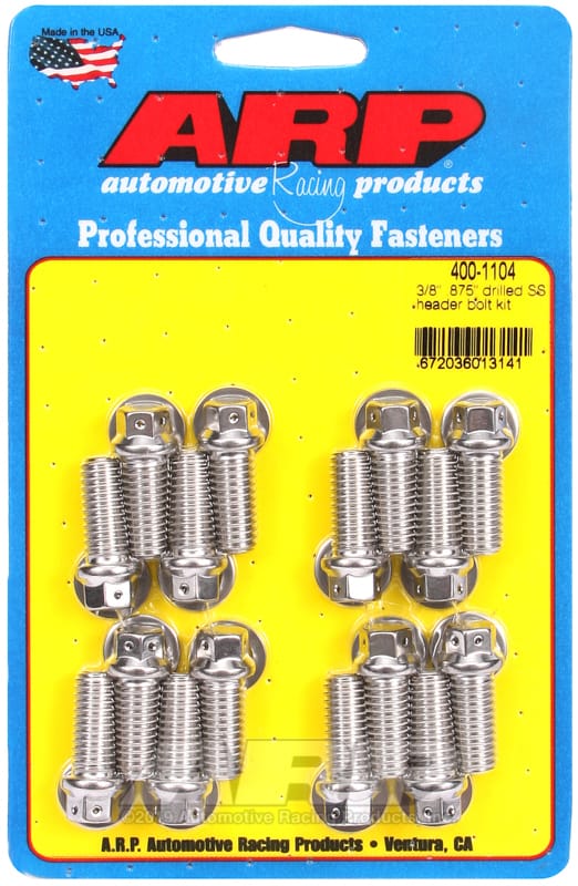 ARP — ARP 3/8 x .875 Drilled SS Header Bolt Kit