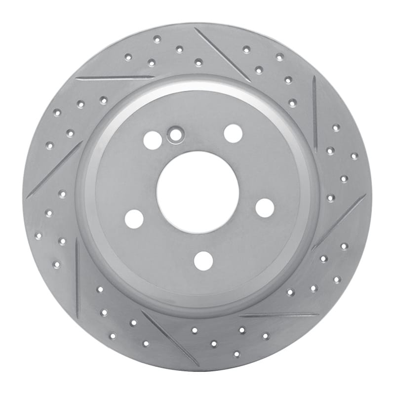 R1 Concepts — R1 03-16 Mercedes-Benz E500 Rear Right Drilled & Slotted Geo-Carbon Rotor