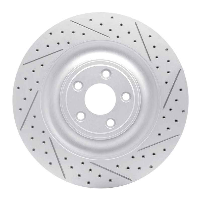 R1 Concepts — R1 10-24 Jaguar Xfr Rear Right Drilled & Slotted Geo-Carbon Rotor