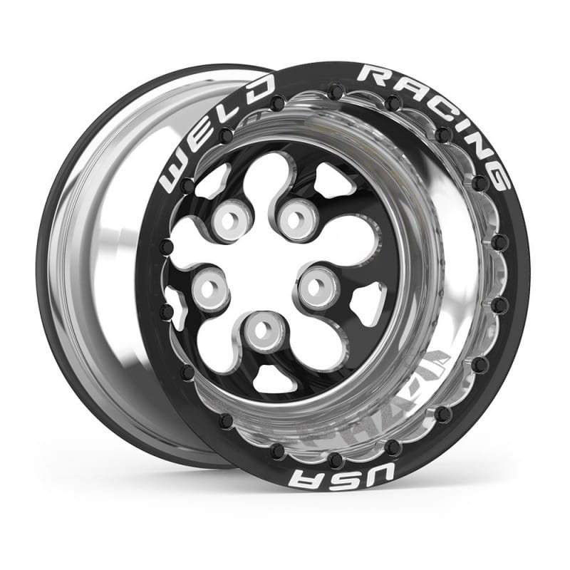 Weld — Weld Alpha-1 15x14 / 5x5 BP / 2in. BS Black Wheel - Black Double Beadlock MT