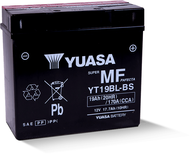 Yuasa Battery — Yuasa YT19BL-BS Maintenance Free AGM 12-Volt Battery w/Bottle