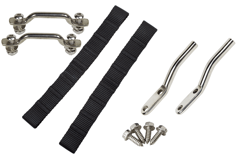 Kentrol — Kentrol 76-95 Jeep CJ/YJ Door Strap Kit Polished Stainless Steel