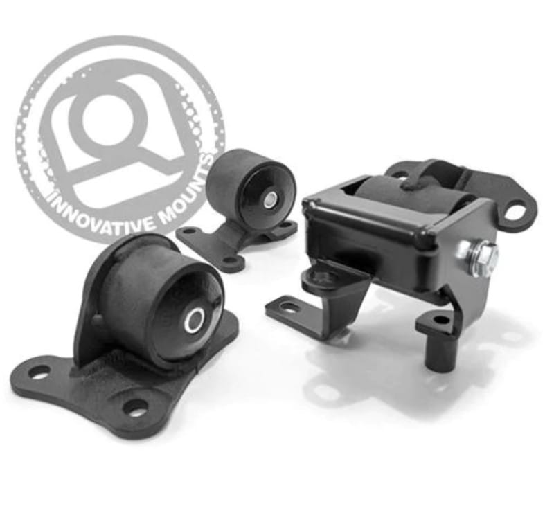 Innovative Mounts — Innovative 97-01 Honda Prelude H/F Series Black Replacement Steel Mounts 75A Bushings