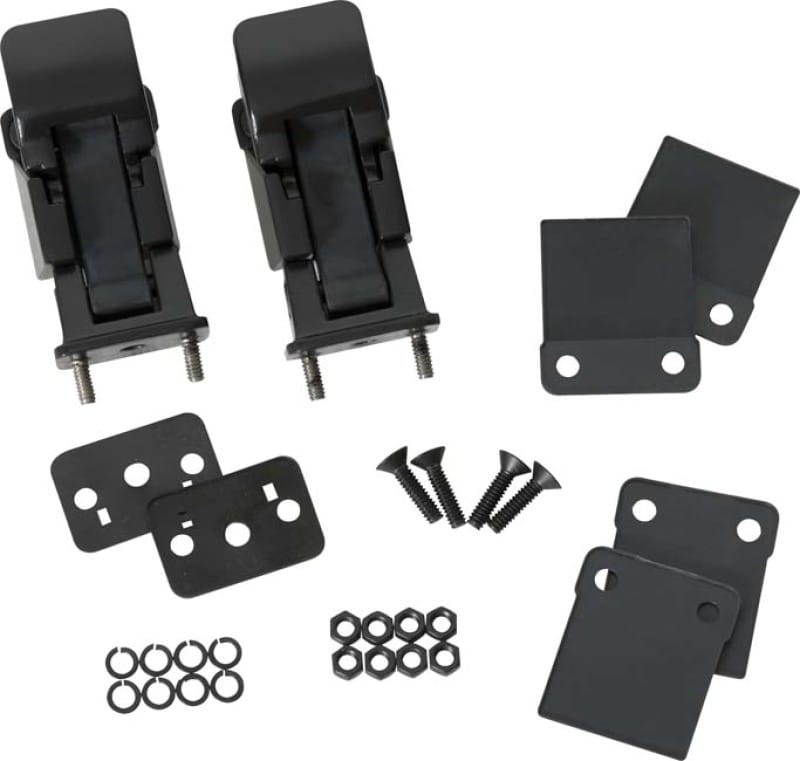 Kentrol — Kentrol 42-95 Jeep CJ/Wrangler YJ Hood Catch Pair TJ Style - Powdercoat Black