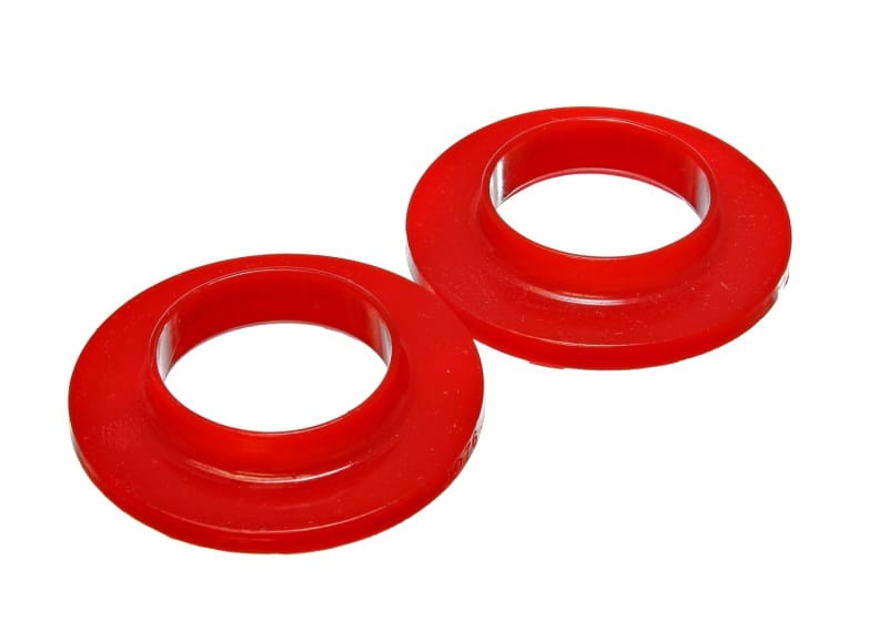 Energy Suspension — Energy Suspension Universal 2 1/8in ID 3 3/4in OD 3/4in H Red Coil Spring Isolators (2 per set)
CoilSprngInsulator