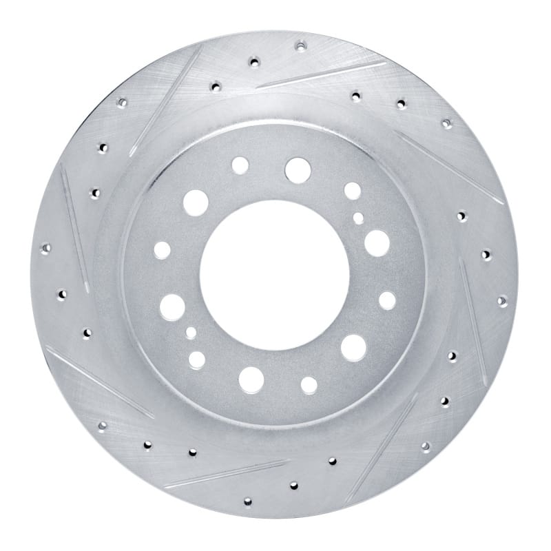 R1 Concepts — R1 2022-2025 Lexus LX600 Rear Left Drilled & Slotted Silver Brake Rotor