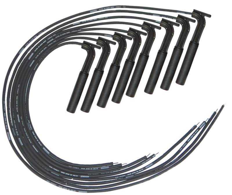 Moroso — Moroso Universal/Hemi/BAE-AJPE Ignition Wire Set - Ultra 40 - Unsleeved - Long Handle - Black
