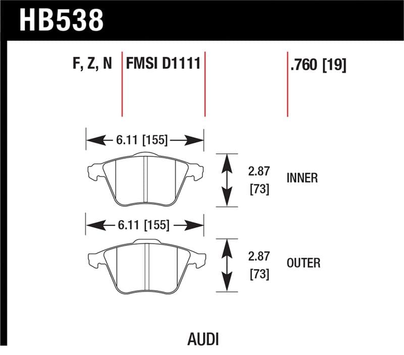 Hawk Performance — Hawk 2009-2009 Audi A4 Cabriolet HPS 5.0 Front Brake Pads
Disc Brake Pad
