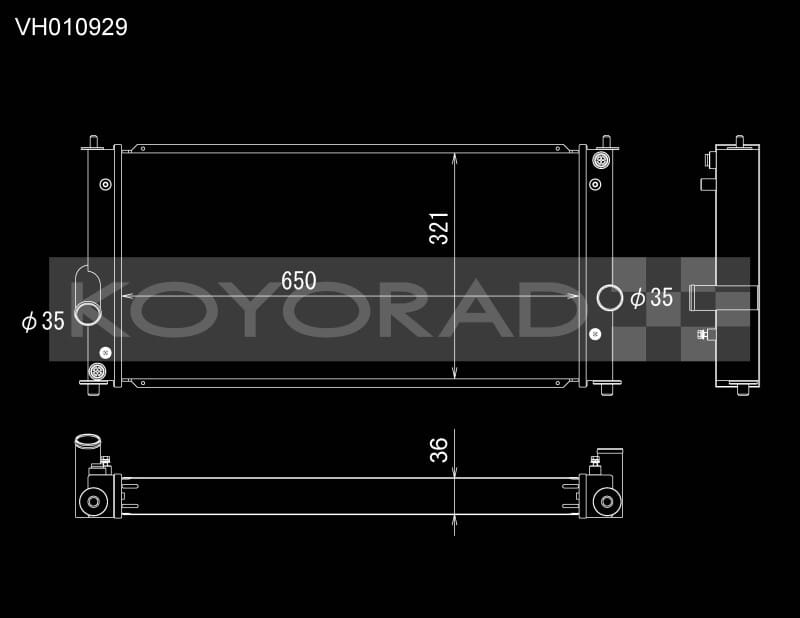 Koyo — Koyo 00-05 Toyota MR2 Spyder 1.8L I4 MT (Manual Transmission) All-Aluminum Radiator
Racing Radiator