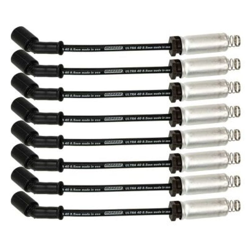 Moroso — Moroso GM LS/LT 8.5mm Ultra 40 9.75in Long Wire Set w/Alum Heatshield - Black