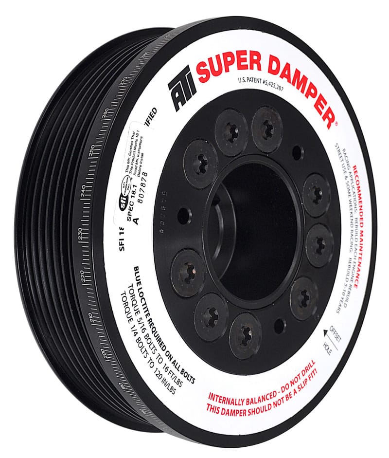 ATI — ATI Damper - 5.67in - Alum - 7 Grv - Honda K20 - Street - 02+ 2.0L - Civic Type-R / Acura RSX - 1Pc