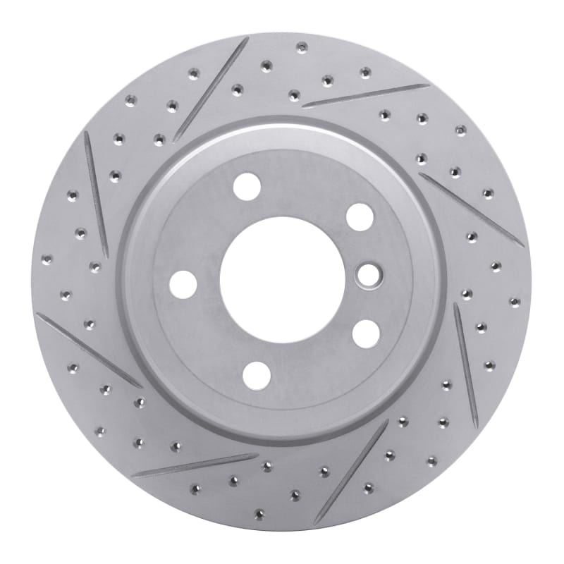 R1 Concepts — R1 07-19 BMW X5 Rear Left Drilled & Slotted Geo-Carbon Rotor