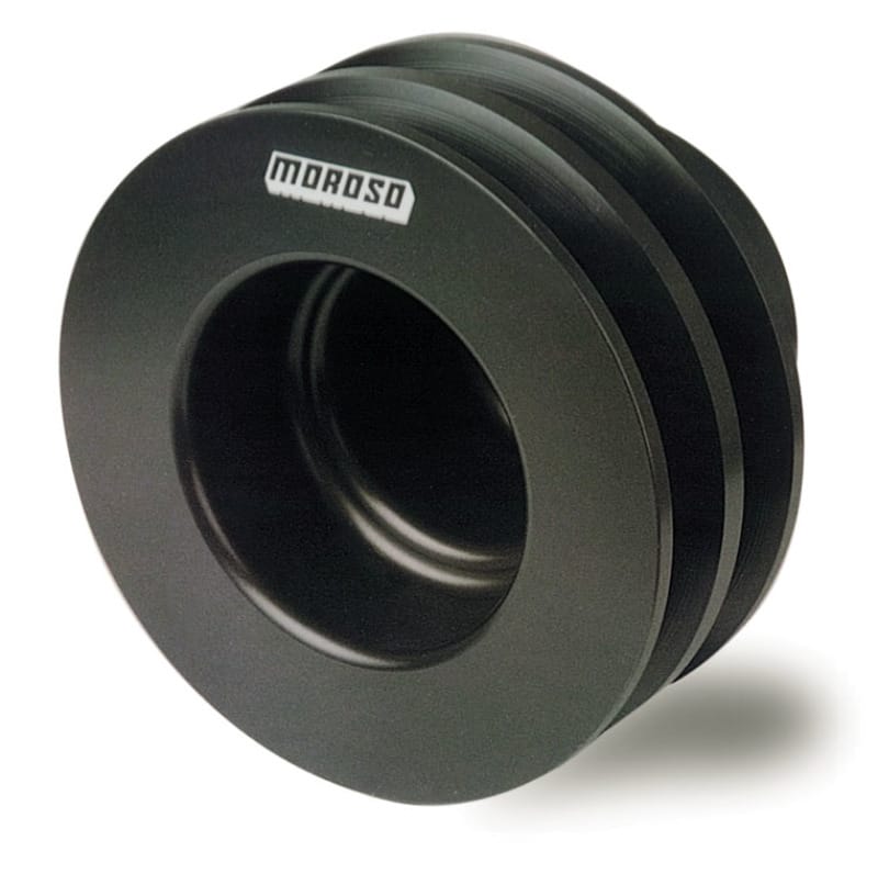 Moroso — Moroso Chevrolet Small Block (w/Long Pump) Crankshaft Pulley - Double Groove - Billet Aluminum