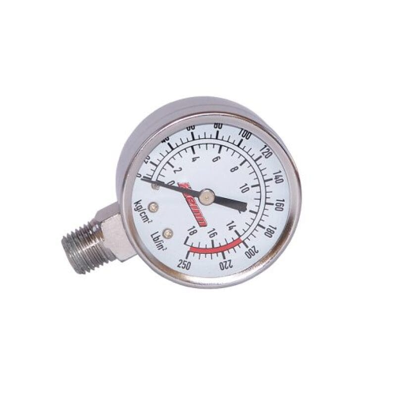 Kleinn Air Horns — Kleinn Stem Mount Analog Chrome-Plated Air Gauge/ 0-250 PSI - 1/4In M NPT Inlet
Tank Mount Gauge