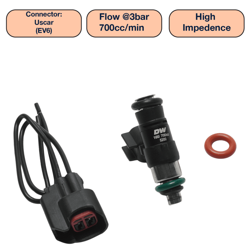 DeatschWerks — DeatschWerks Universal 700cc Single Fuel Injector / 34mm Length / 14mm O-Ring Seals
Fuel Injectors