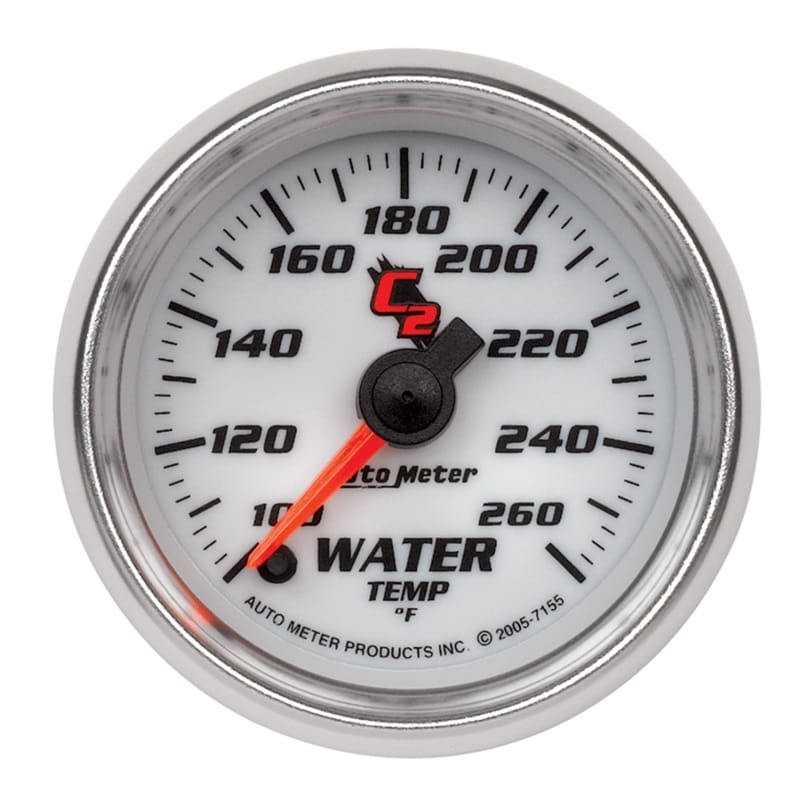 AutoMeter — Autometer C2 52mm 100-260 Deg F Electronic Water Temp Gauge
GA 2" WTEMP STEPR C2