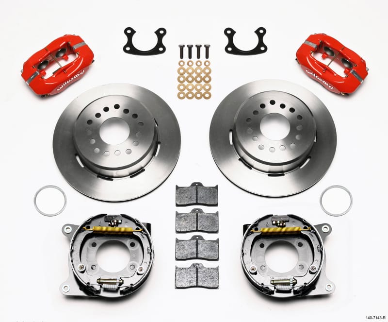 Wilwood — Wilwood Forged Dynalite P/S Park Brake Kit Red Small Ford 2.66in Offset
BRAKE KIT