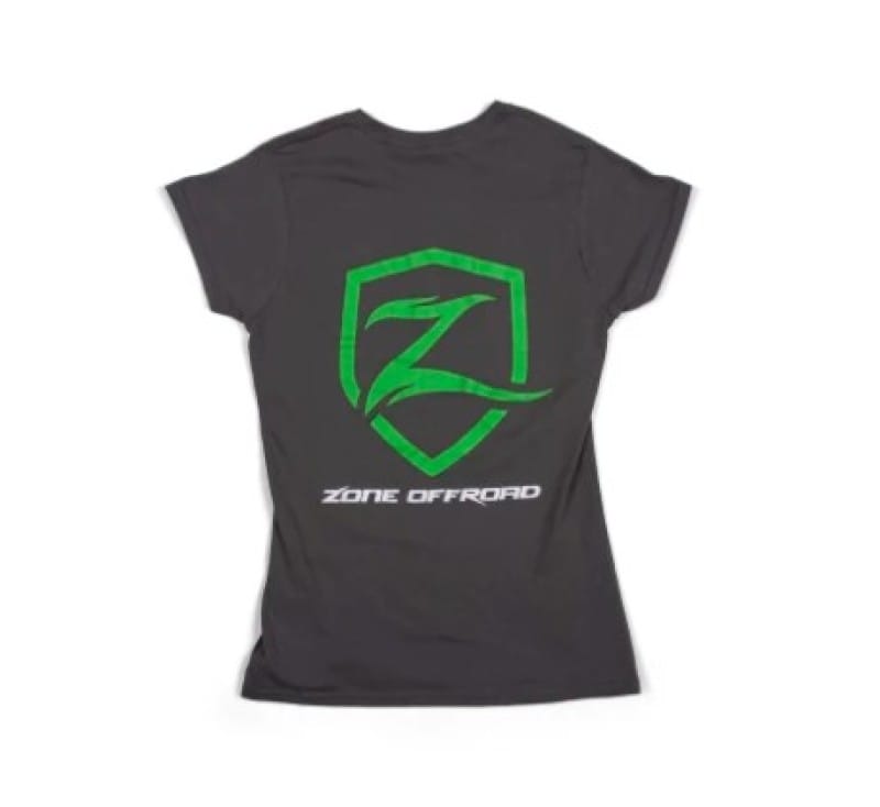 Zone Offroad — Zone Offroad Charcoal Gray Premium Cotton T-Shirt w/ Zone Offroad Logo - Womens - Large