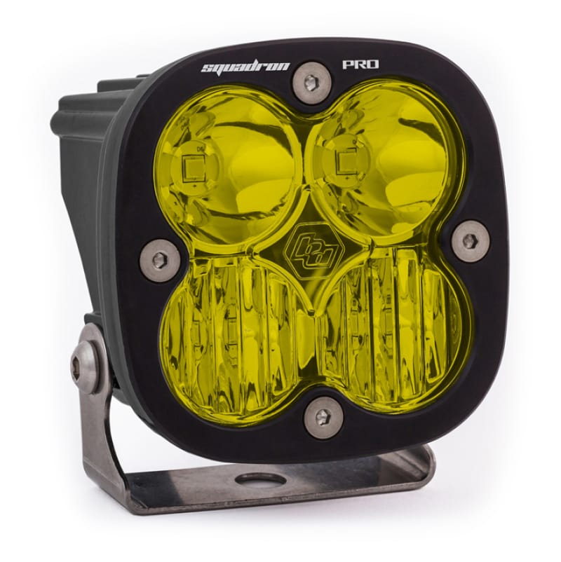 Baja Designs — Baja Designs Squadron Pro Driving/Combo Pattern Black LED Light Pod - Amber
