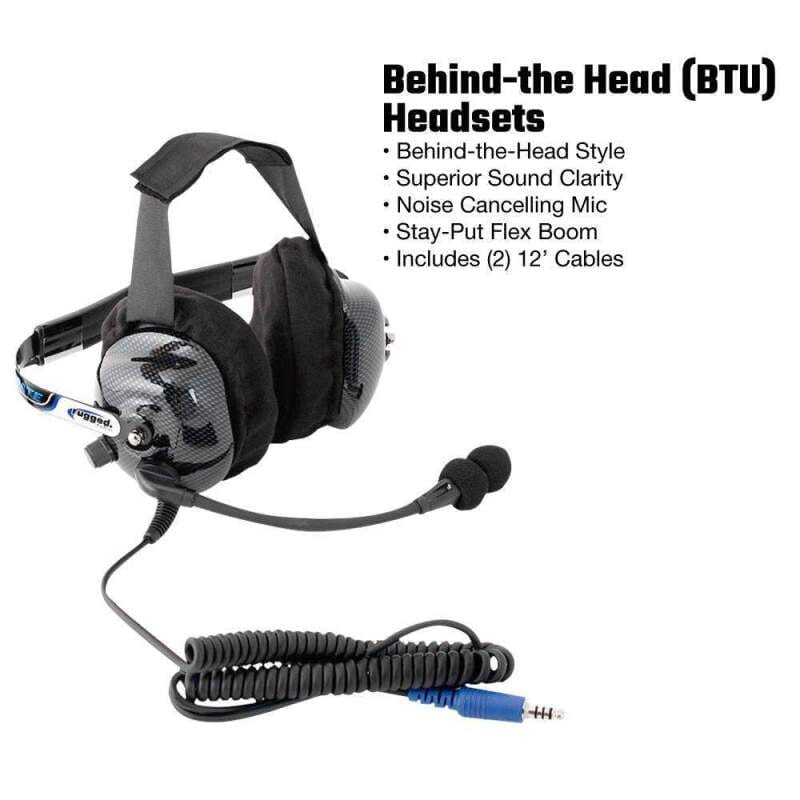Rugged Radios — Rugged Radios Single Seat Kit with Digital Radio Behind-the-Head H42 Ultimate Headset