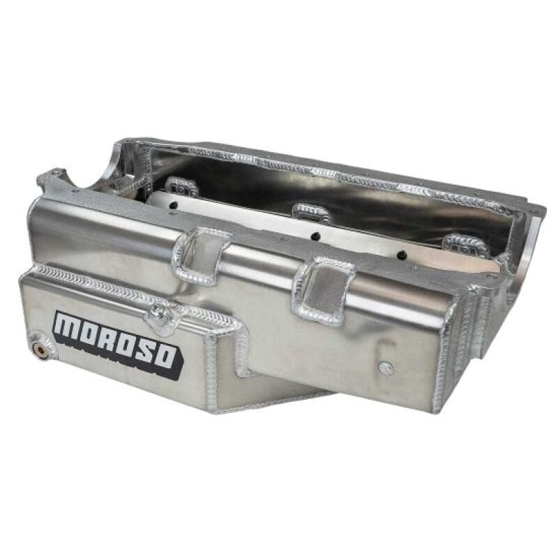 Moroso — Moroso Pre 85 SBC 2PC Rear Seal Circle Track Open Modified 8qt 7.125in Aluminum Oil Pan