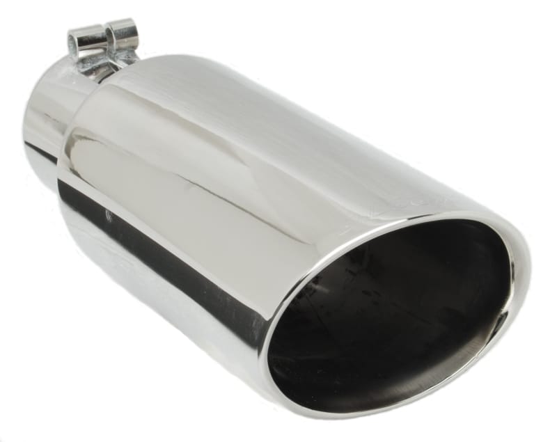Gibson — Gibson Round Dual Wall Oval Slash-Cut Tip - 3.5in OD/2.375in Inlet/11in Length - Stainless
Exhaust Tip