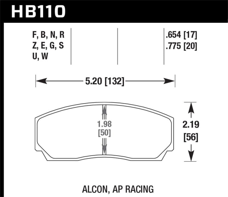 Hawk Performance — Hawk Performance Alcon/AP Racing 17mm ER-1 Motorsport Brake Pads
Disc Brake Pad