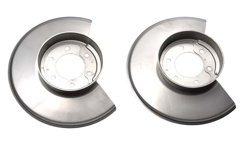 Kentrol — Kentrol 78-86 Jeep CJ Disc Brake Dust Cover Pair - Polished Silver