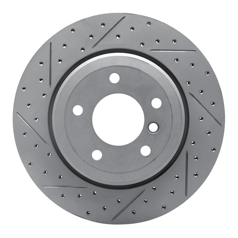 R1 Concepts — R1 04-10 BMW 525I (Mexico) Rear Left Drilled & Slotted Geo-Carbon Rotor