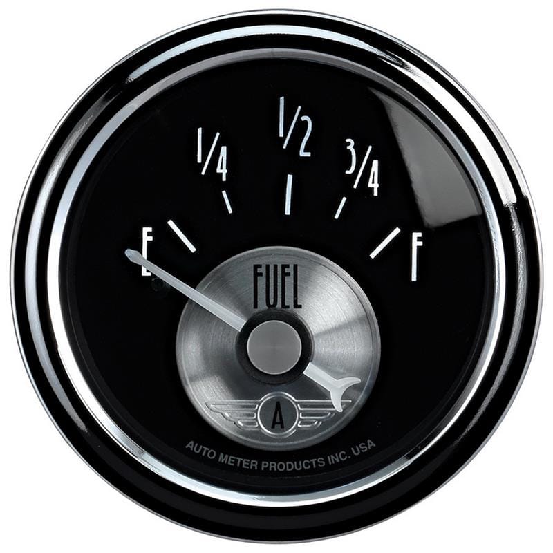 AutoMeter — GAUGE, FUEL LEVEL, 2 1/16" , 0OE TO 90OF, ELEC, PRESTIGE BLK. DIAMOND