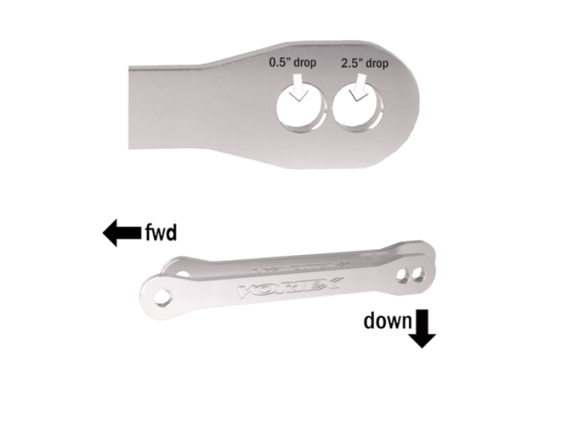 Vortex Racing — Vortex Racing 07-12 Kawasaki ZX600 Ninja ZX-6R,13-24 ZX636 ZX-6R Lowering Link Kit- Silver